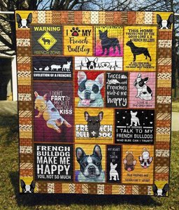 My Heart Is Taken By French Bulldogs PKT200644 Quilt Blanket