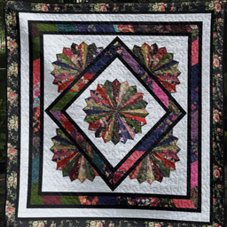 Neck Tie Flower CLA1010404Q Quilt Blanket