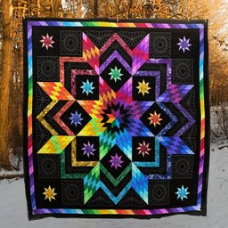 Native American Colorful Star Quilt Blanket TN240501D