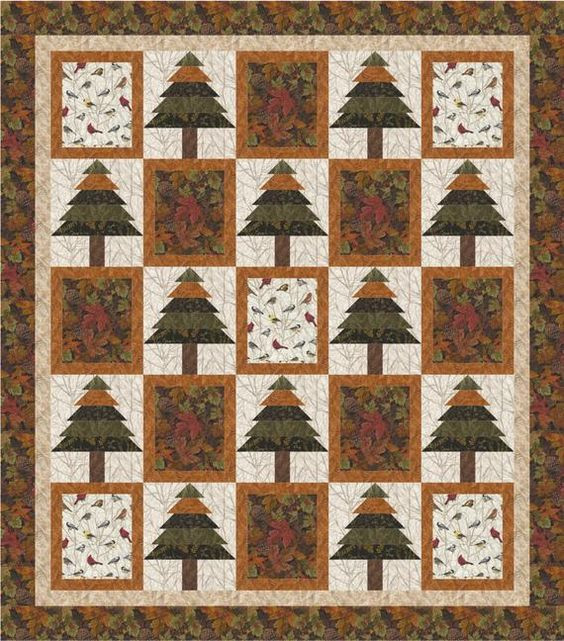 Pine Tree CLA0711600Q Quilt Blanket