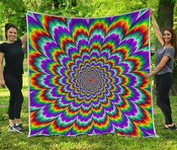 Psychedelic Expansion Optical Illusion CL17100473MDQ Quilt Blanket