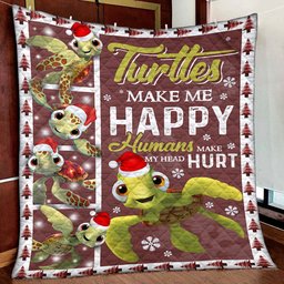 Turtle Christmas Quilt Blanket MN031111
