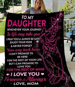To My Daughter Mom CL01110353MDQ Quilt Blanket