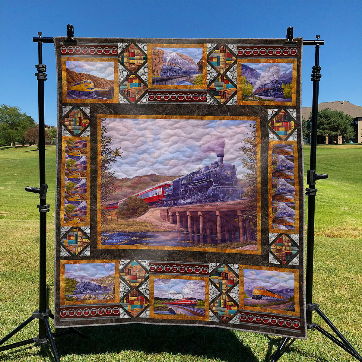 Train YH3010797 Quilt Blanket