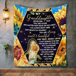 To My Granddaughter Grandpa CL01110432MDQ Quilt Blanket