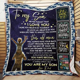To My Son Dad CL01110523MDQ Quilt Blanket