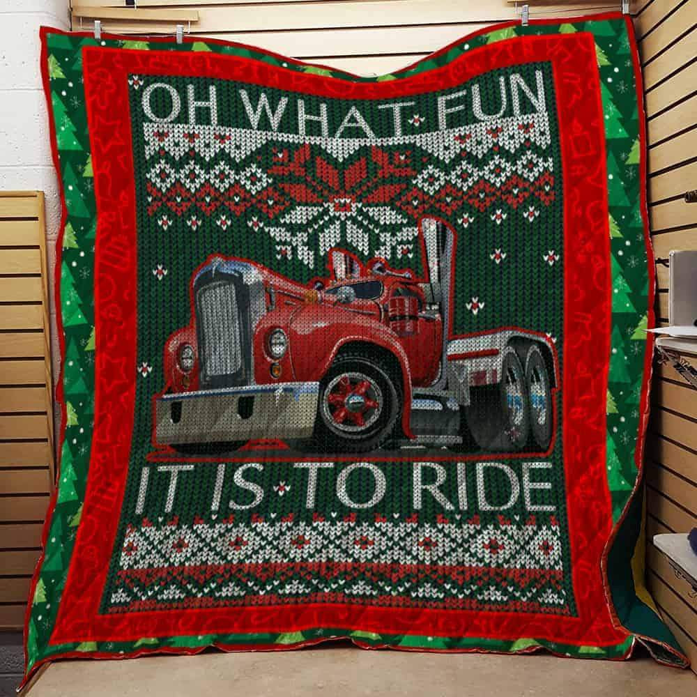 Truck Driver CLH0611334Q Quilt Blanket