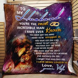 To My Husband Lion CL01110491MDQ Quilt Blanket
