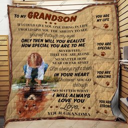 To My Grandson Grandma CL01110456MDQ Quilt Blanket