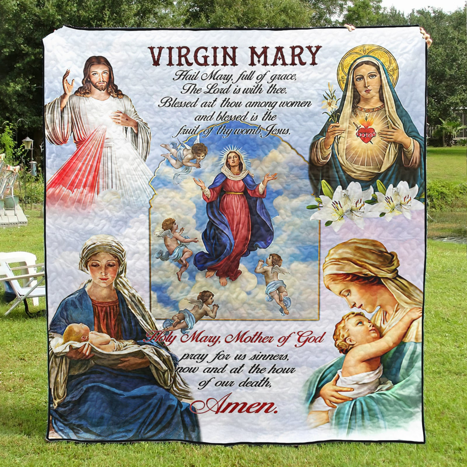 Virgin Mary Easter Quilt Blanket TL010605Y