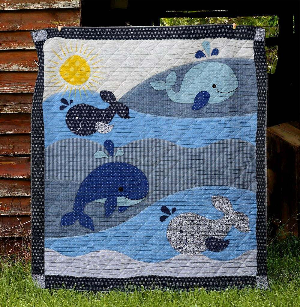 Whale HN130522 Quilt Blanket