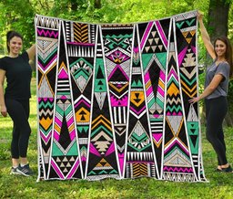 Vintage Tribal Aztec CL17100679MDQ Quilt Blanket