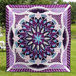 Purple Flower Quilt Blanket TL090704Y