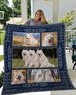 Samoyed CL12110158MDQ Quilt Blanket