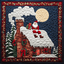 Santa On The Roof DAI231124013 Quilt Blanket