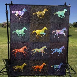 Running Horses PK300567 Quilt Blanket