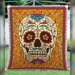Skull CLM1510111 Quilt Blanket