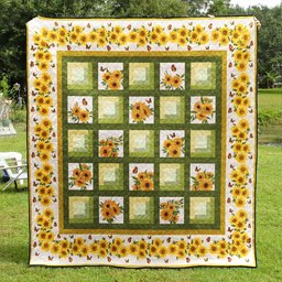 Snappy Sunflowers Quilt Blanket MT250603D