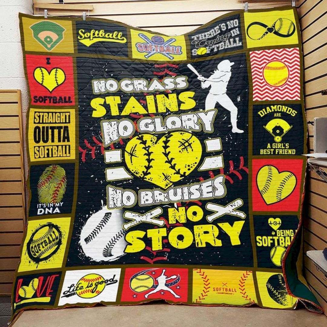 Softball No Glory No Bruises CLT180665 Quilt Blanket