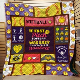 Fast Pitch Softball CLP0511106Q Quilt Blanket