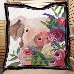 Flower Pig CL22100199MDQ Quilt Blanket