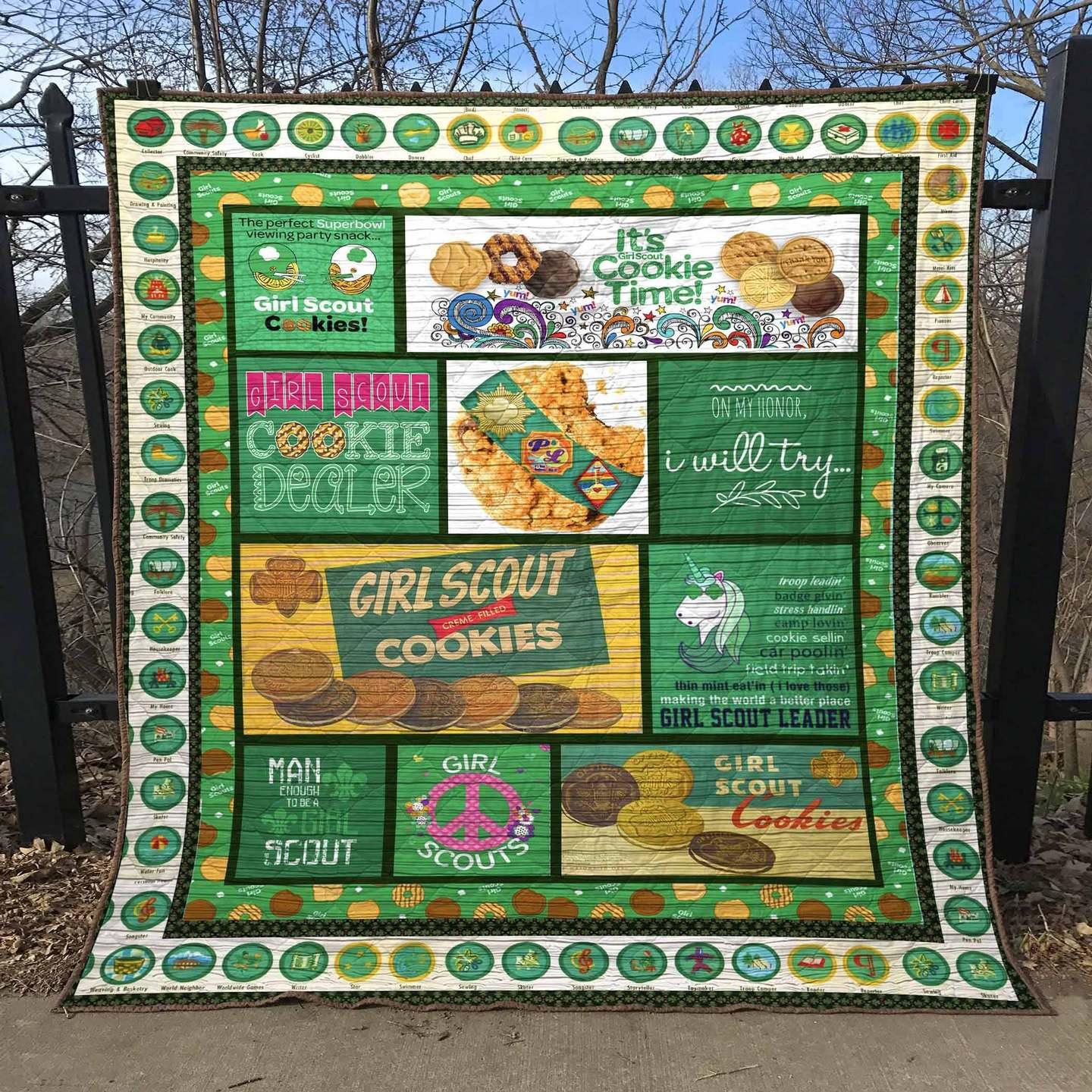 Girl Scout Cookie PKT240615 Quilt Blanket
