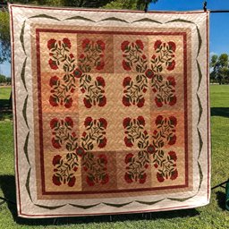 Antique Peony CLA2110009Q Quilt Blanket