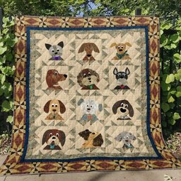 Happy Puppy CLT0611127H Quilt Blanket