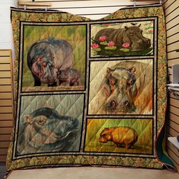 Hippo CLH1111143Q Quilt Blanket