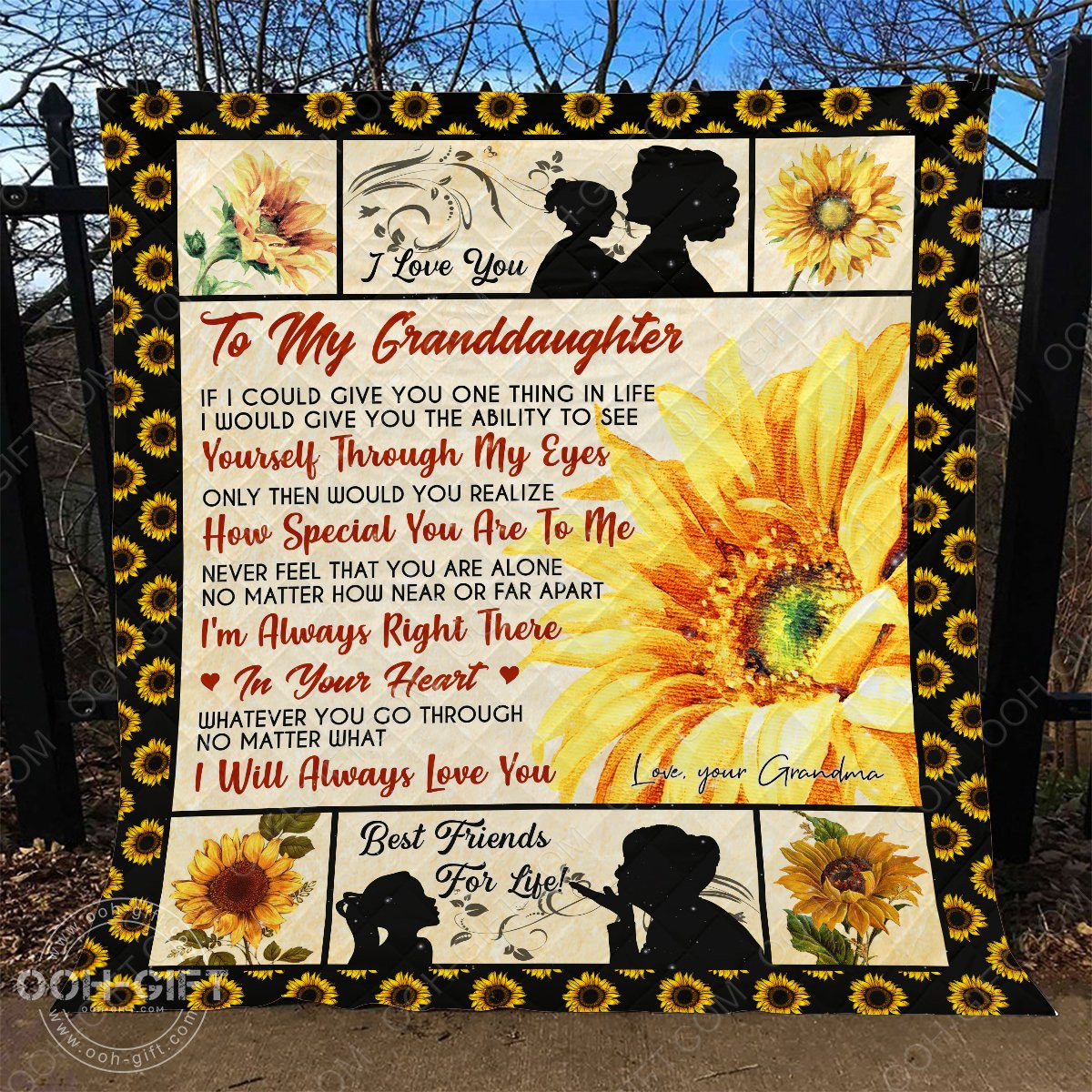 To My Granddaughter CL01110403MDQ Quilt Blanket