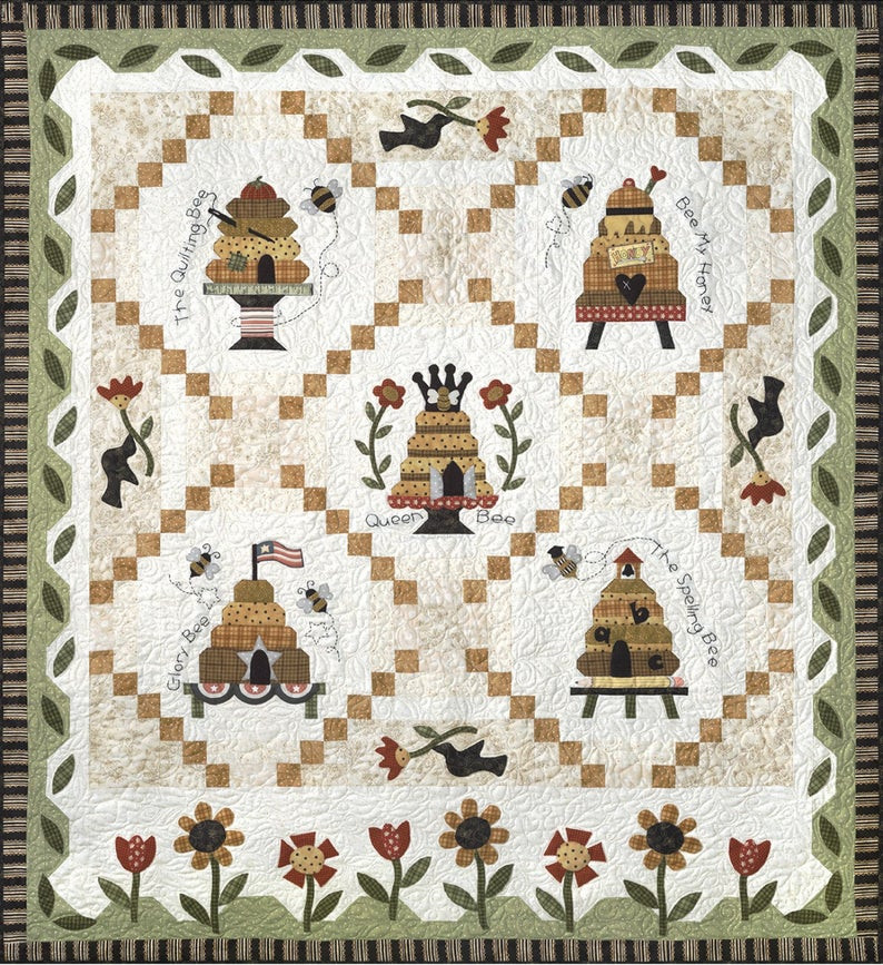 Honey Bee Lane Beehive CLA0211556Q Quilt Blanket