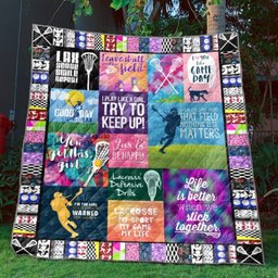 Lacrosse And Be Happy PKT210659 Quilt Blanket
