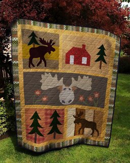Moose NX170511 Quilt Blanket