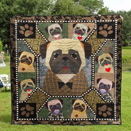 Pug Art Quilt HM151002T