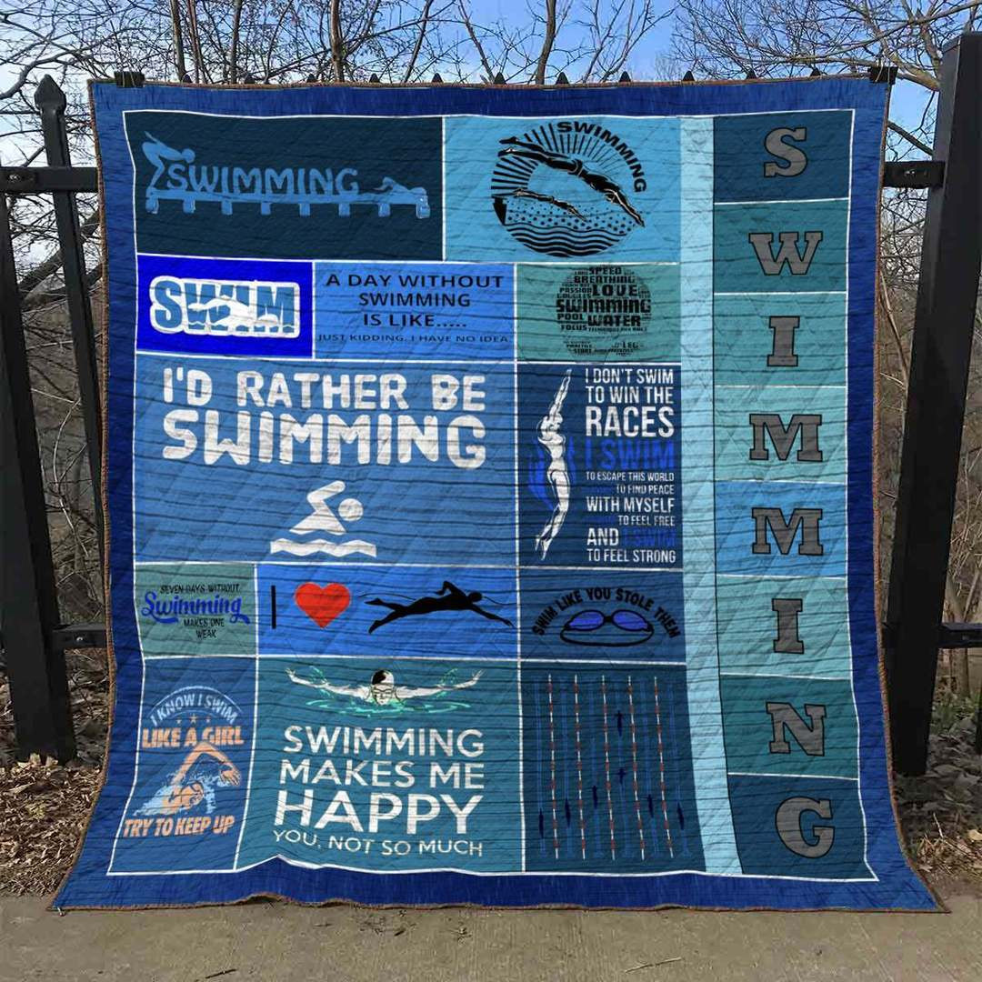 Swimming VM210535 Quilt Blanket