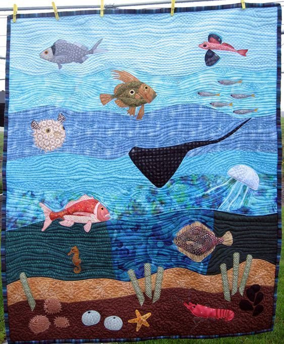 Ocean Scene CLP260628 Quilt Blanket