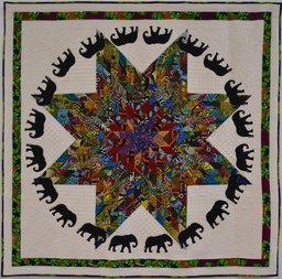 African Elephant CLA2211031Q Quilt Blanket