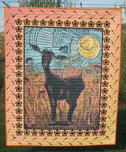 Abstract Black Goat CLT270601 Quilt Blanket