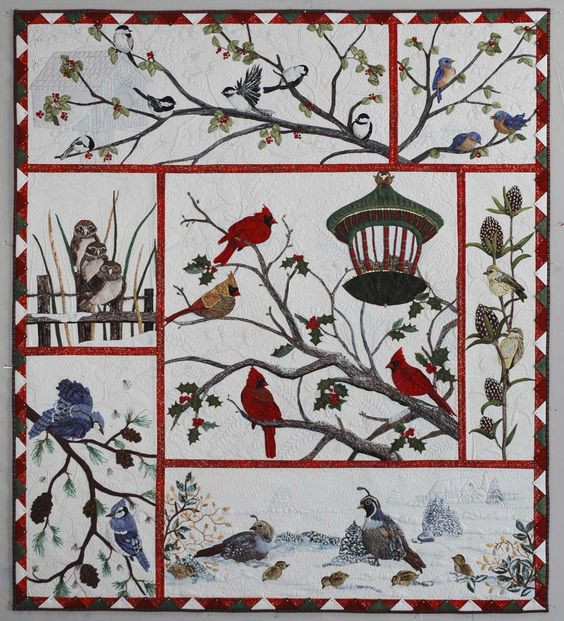 Audubon Christmas CLA0710008Q Quilt Blanket