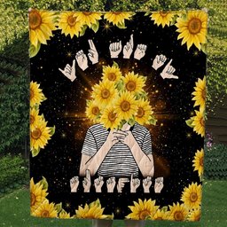 American Sign Language CL07110002MDQ Quilt Blanket