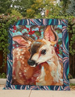 Baby Deer Colorful Deer CLT190618 Quilt Blanket