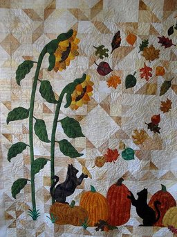 Autumn Cat CLA1010059Q Quilt Blanket