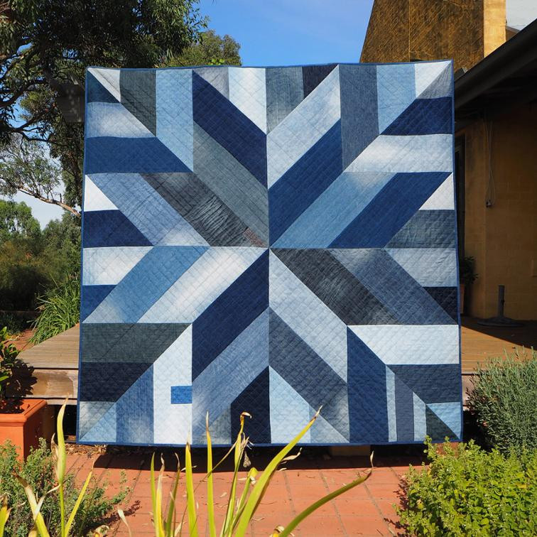 Blue Giant Denim CLT2510041H Quilt Blanket