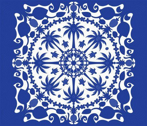 Blue Turtle Hawaiian CLA0611087Q Quilt Blanket