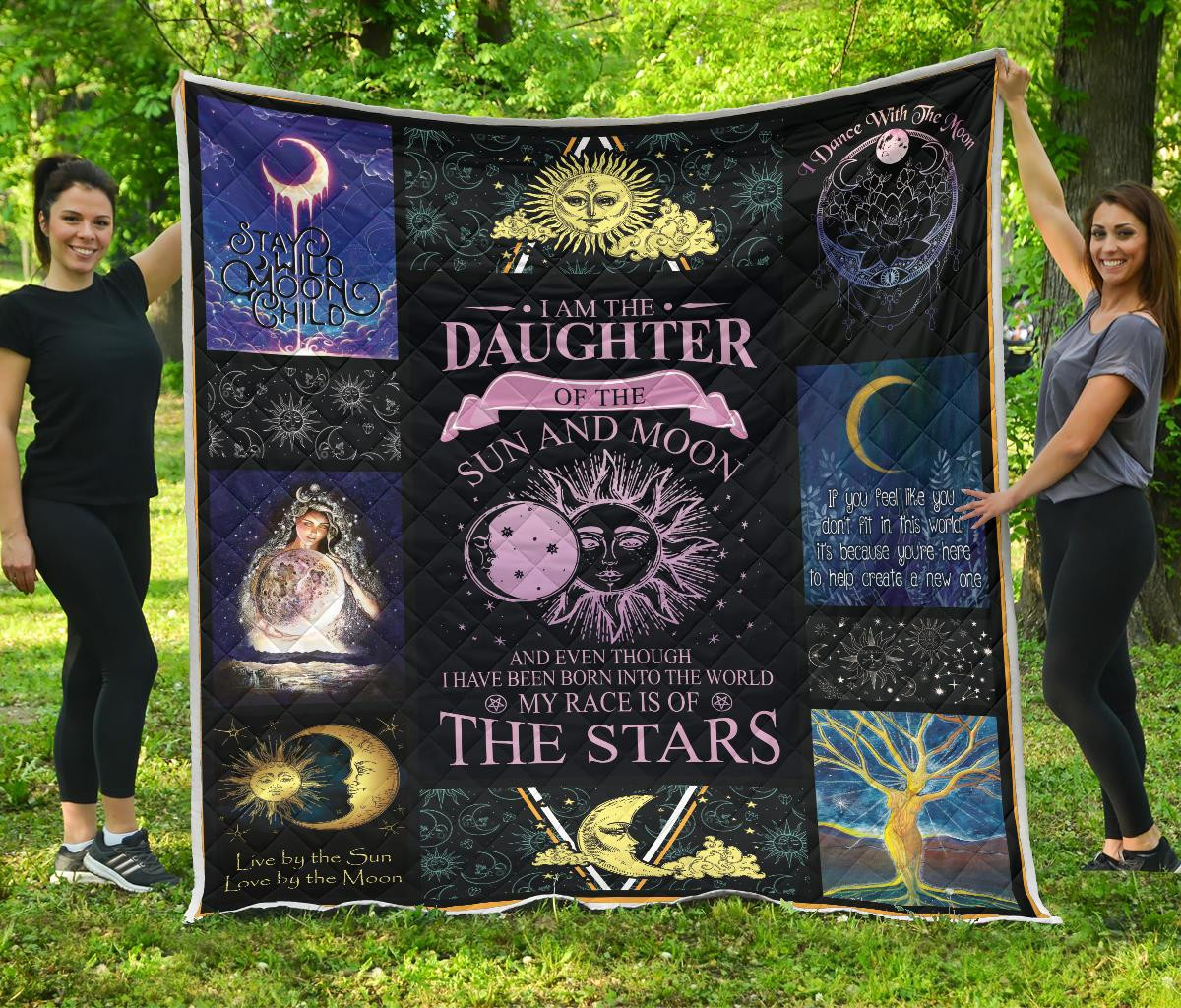 Daughter Of Sun And Moon CL12100219MDQ Quilt Blanket