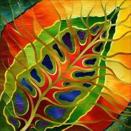 Colorful Leaf CLA2310158Q Quilt Blanket