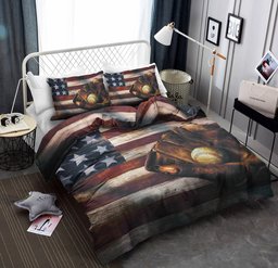 American Flag Baseball QN140801T Bedding Sets