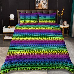 Aqua Blue And Garnet Red Vintage Boho Style Exotic Indian Pattern CLA1210068BB Bedding Sets