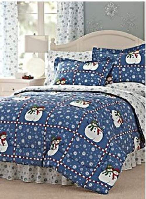Blue Holiday Snowman CLM2210024B Bedding Sets