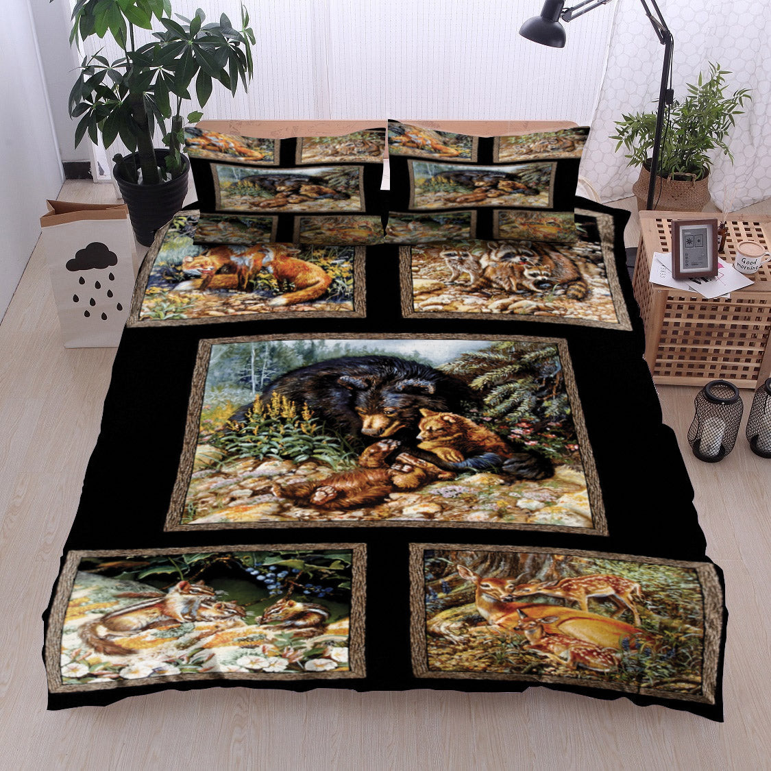 Bear Fox Raccoon Deer Squirrel DV08100014B Bedding Sets